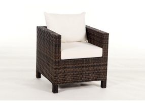 Rattan Gartentisch Sitzgruppe Gaia mixed braun