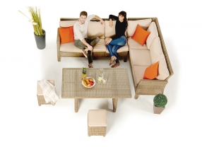 rattan ecklounge esstisch set kamerun natural