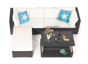 rattan gartenmöbel caprio gartenlounge mit tisch