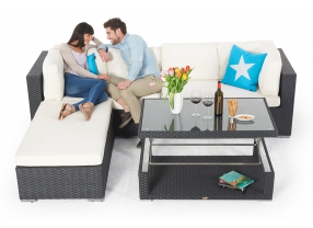 rattan gartenmöbel caprio gartenlounge mit tisch
