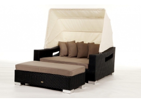 Rattan Liege Enjoy, Bank mit Polster