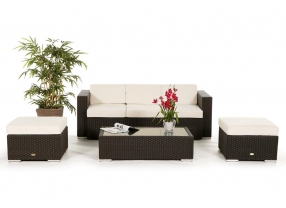 Rattan Lounge Aurora brown