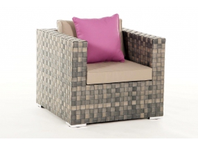 Rattan Gartenmöbel: Motley Lounge graubraun
