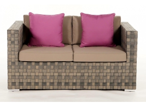 Rattan Gartenmöbel: Motley Lounge graubraun
