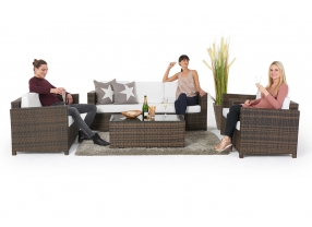 Rattan Gartensofa Set Momoko braun