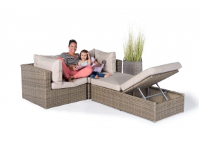Rattan Lounge Santa Cruz natural round