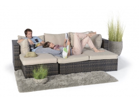 Rattan Lounge Biarritz braun