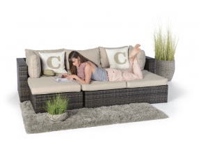 Rattan Lounge Biarritz braun