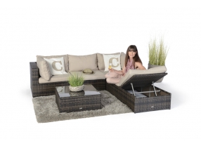 Rattan Lounge Biarritz braun