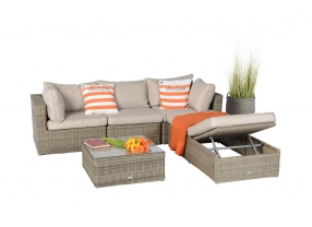 Rattan Lounge Biarritz natural round
