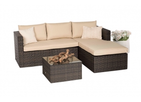 Rattan Lounge Bahia dark brown