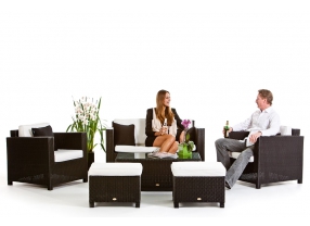 Rattan LoungeDiamond black