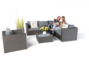 Rattan Lounge Monroe mix grau