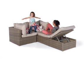 Rattan Lounge Santa Cruz natural round