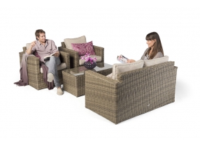 Rattan Lounge St. James natural round