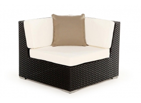 Rattan Lounge: Zierkissen sand braun