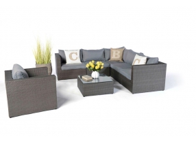Rattan Lounge Monroe mix grau