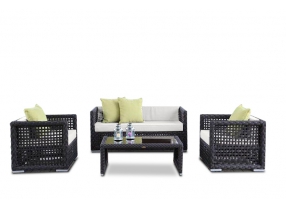 Rattan Gartenmöbel Ecuador Lounge Überzug beige
