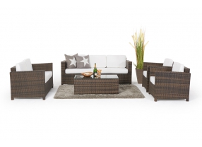 Rattan Gartensofa Set Momoko braun