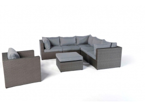 Rattan Lounge Monroe mix grau