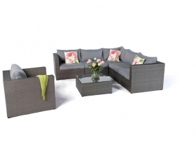 Rattan Lounge Monroe mix grau