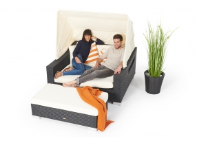 Rattan Liege Enjoy, Bank mit Polster