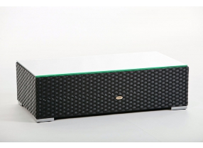 Rattan Lounge Bahama schwarz