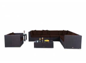 Rattan Gartenmöbel Mojo Lounge Überzug braun
