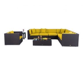 Rattan Gartenmöbel Mojo Lounge Überzug gelb