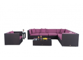 Rattan Gartenmöbel Mojo Lounge Überzug lila