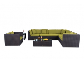 Rattan Gartenmöbel Mojo Lounge Überzug lime