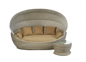 Rattan Liege Summerdream Spicy Polsterbezug Sand Brown