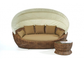 Rattan Liege Summerdream Crispy brown Polsterbezug Sand Brown