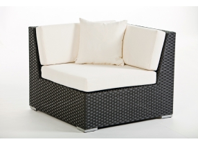 Rattan Lounge Mojo schwarz