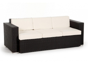 Rattan Lounge 3er Sofa Casablanca brown