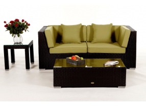Rattan Lounge Colon: Polsterbezug Set lime