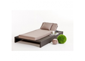 Rattan Liegestuhl Sonnenliege Feel Free black