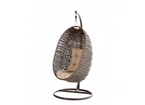 Gartenmöbel Rattan Balance Hanging Chair brown