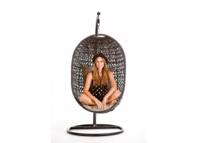 Gartenmöbel Rattan Balance Hanging Chair brown