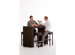 Rattan Bar Comodo schwarz