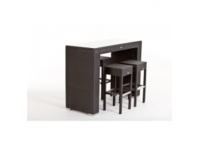 Rattan Bar Comodo schwarz