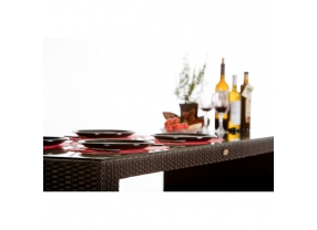 Rattan Bar Rouge schwarz