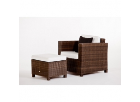 Rattan Lounge Diamond brown
