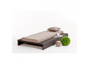 Rattan Liegestuhl Sonnenliege Feel Free black