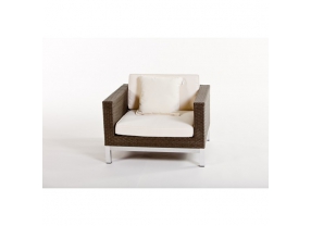 Rattan Lounge Gartenmöebel Belgrano graubraun