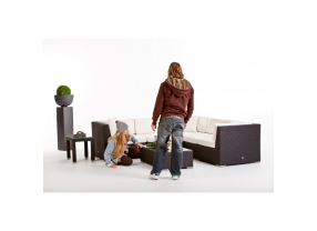 Rattan Lounge Guadeloupe brown, Überzug sand brown
