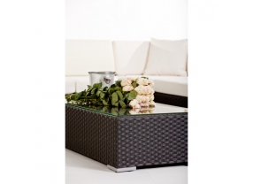 Rattan Lounge Guadeloupe black
