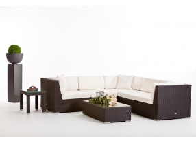 Rattan Lounge Guadeloupe black