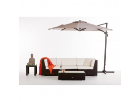 Rattan Lounge Gartenmöbel Sitzgruppe Las Lomas black