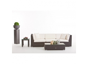 Rattan Lounge Gartenmöbel Sitzgruppe Las Lomas black